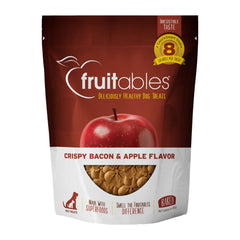 Fruitables Crispy Bacon & Apple Crunchy Baked Dog Treats 7-oz