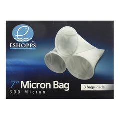 Eshopps 300 Micron Round Filter Sock White 7-in 3 Count