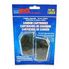 Lee's Aquarium & Pet Products Premium Disposable Carbon Cartridges for Under Gravel Filters 2 Count