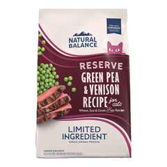 Natural Balance Pet Foods Limited Ingredient Reserve Grain Free Dry Cat Food Green Pea & Venison 4-lb