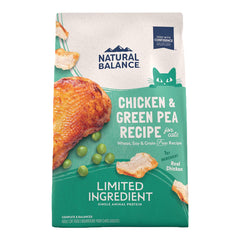 Natural Balance Pet Foods Limited Ingredient Grain Free Dry Cat Food Green Pea & Chicken 10-lb