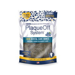 NaturVet Proden PlaqueOff System Dental Care Mini Dog Bones Vegetable Fusion & Blueberry 20 Count 17-oz