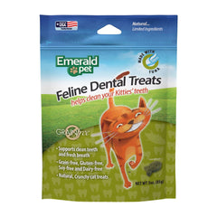 Emerald Pet Grain-Free Feline Dental Crunchy Cat Treats Tuna 3-oz