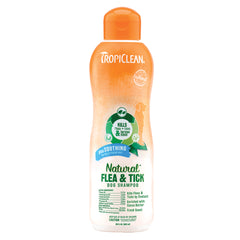 TropiClean Natural Flea & Tick Soothing Shampoo for Dogs 20-oz