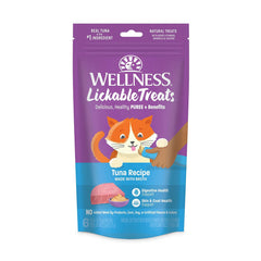 Wellness Puree Natural Grain-Free Lickable Cat Treats Tuna 6 Count 2.53-oz