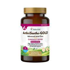 NaturVet ArthriSoothe-GOLD Level 3 Time Release Chewable Tablets for Dogs & Cats 40 Count 7-oz