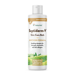 NaturVet Septiderm-V Skin Care Soothing Formula Lotion for Dogs & Cats 8-oz
