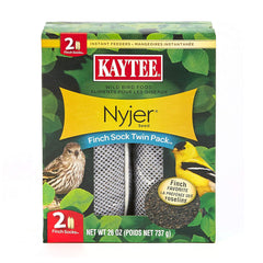 Kaytee Nyjer Finch Sock Wild Bird Food Instant Feeder Twin Pack 26-oz