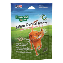 Emerald Pet Grain-Free Feline Dental Cat Treats Catnip 3-oz