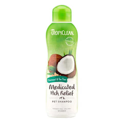 TropiClean Oatmeal & Tea Tree Medicated Itch Relief Dog & Cat Shampoo 20-oz