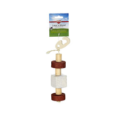 Kaytee Natural Lava 'n Wood Hanging Chew Toy 2 in X 2.5 in X 11 in