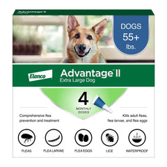 Elanco Advantage II 4-Month Supply Topical Flea Treatment & Prevention for Extra Large Dogs Over 55 lbs