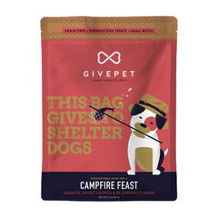 Givepet Campfire Feast Grain-Free Premium Dog Treats Salmon Sweet Potato & Blueberry 11-oz