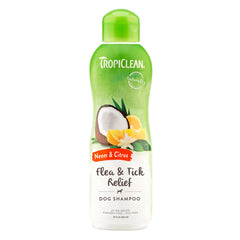 TropiClean Neem & Citrus Flea & Tick Relief Shampoo for Dogs 20-oz