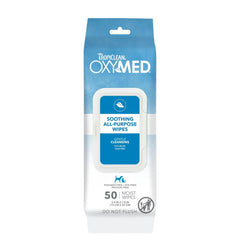 TropiClean OxyMed Soothing All-Purpose Wipes for Dogs & Cats 50 Count
