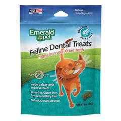 Emerald Pet Grain-Free Feline Dental Crunchy Cat Treats Ocean Fish 3-oz