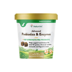 NaturVet Advanced Probiotics & Enzymes Dog Soft Chews 70 Count 5.9-oz