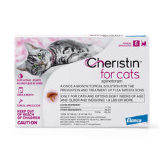 Elanco Cheristin Topical Flea Treatment & Prevention for Cats 6 Count