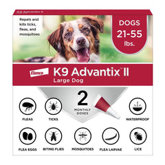 Elanco K9 Advantix II 1-Month Supply Topical Flea, Tick & Mosquito Treatment & Prevention for Large Dogs 21-55 lbs