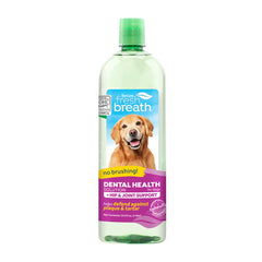TropiClean Fresh Breath Oral Care Water Additive Plus Hip & Joint for Dogs 33.8-oz