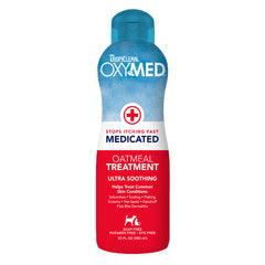 TropiClean OxyMed Medicated Oatmeal Treatment Pet Rinse for Dogs & Cats 20-oz