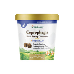 NaturVet Coprophagia Stool Eating Deterrent Soft Chews for Dogs 70 Count 5.4-oz