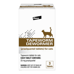 Elanco Tapeworm Dewormer (praziquantel tablets) for Cats & Kittens 3 Count