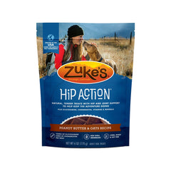 Zuke's Hip Action Adult Dog Treats Peanut Butter & Oats 6-oz