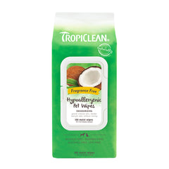 TropiClean Hypo-Allergenic Cleaning Wipes for Dog & Cat 100 Count
