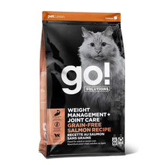 Petcurean Go! Solutions Weight Management & Joint Care Grain-Free Dry Cat Food Salmon 3-lb