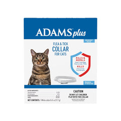 Adams Plus Flea & Tick Breakaway White Collar for Cats