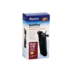 Aqueon QuietFlow AT10 Internal Power Filter for Aquarium & Terrarium 10-gal