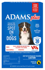 Adams Plus Flea & Tick 3 Month Supply Prevention Spot On for XL Dogs 61 to 150 lbs