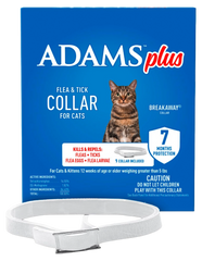 Adams Plus Flea & Tick Breakaway White Collar for Cats