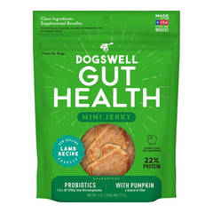 Dogswell Gut Health Mini Jerky Grain-Free Dog Treats Lamb 4-oz