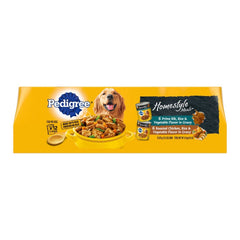 Pedigree Homestyle Meals Adult Wet Dog Food Variety Pack Prime Rib & Roasted Chicken 12 Count 9.9-lb