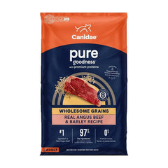 CANIDAE PURE Goodness Wholesome Grains Adult Dry Dog Food Real Angus Beef & Barley 22-lb