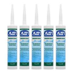 ASI Clear Aquarium Silicone Sealant Cartridge 10.2-oz 5 Pack