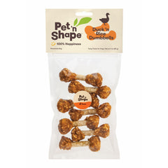 Pet 'n Shape Duck 'n Rice Dumbbells Dog Treats 3-oz