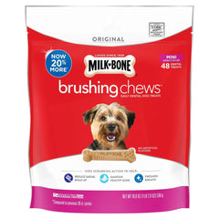 Milk-Bone Brushing Chews Dental Dog Treat Original Extra Small 5-24 lbs 48 Count 18.9-oz