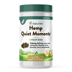 NaturVet Hemp Quiet Moments Soft Chews for Dogs 180 Count 19-oz
