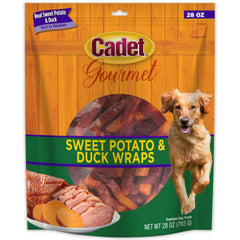 Cadet Gourmet Sweet Potato & Duck Wrapped Dog Treats 28-oz