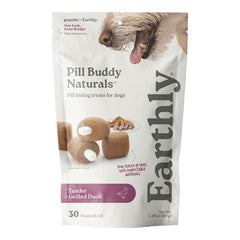Earthly Pill Buddy Naturals Soft & Chewy Dog Treats Tender Grilled Duck 30 Count 5.29-oz