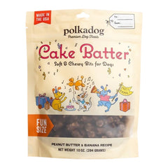 Polkadog Cake Batter Soft & Chewy Dog Treats Peanut Butter & Banana 10-oz