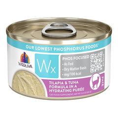 Weruva Wx Phos Focused Wet Cat Food Tilapia & Tuna Formula in a Hydrating Purée 3-oz