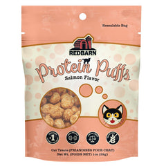 Redbarn Protein Puffs Crunchy Cat Treats Salmon 1-oz