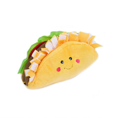 ZippyPaws NomNomz Taco Plush Dog Toy Yellow Medium