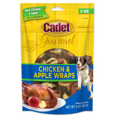 Cadet Gourmet Chicken & Apple Wrapped Dog Treats 3-oz