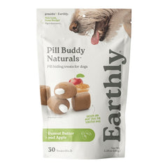 Earthly Pill Buddy Naturals Soft & Chewy Dog Treats Peanut Butter & Apple 30 Count 5.29-oz