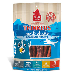Plato Thinkers Real Sticks Salmon Dog Treats 10-oz